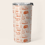 Mushroom Toile in Orange Travel Mug Gallery Image 2