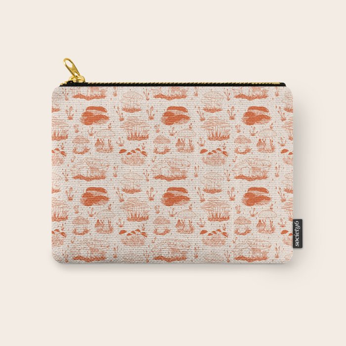 Mushroom Toile in Orange Carry All Pouch Gallery Image 1