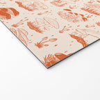 Mushroom Toile in Orange Welcome Mat Gallery Image 2