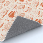 Mushroom Toile in Orange Rug Gallery Image 4