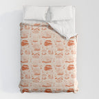 Mushroom Toile in Orange Comforter Gallery Image 6
