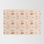 Mushroom Toile in Orange Rug Gallery Image 2