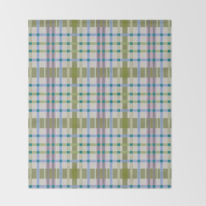 Vibrant Plaid Fusion C Throw Blanket Gallery Image 2