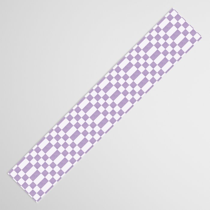 Lilac and white checkered Table Runner Gallery Image 3