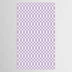 Lilac and white checkered Tablecloth Gallery Image 2