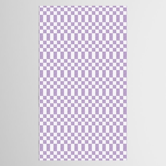 Lilac and white checkered Tablecloth Gallery Image 2