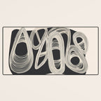 Continuous Flow - Monochrome Abstract Design Desk Mat Gallery Image 3