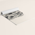 Continuous Flow - Monochrome Abstract Design Yoga Mat Gallery Image 2