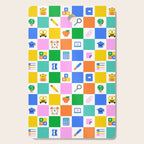 Colorful back to school checkered art pattern Cutting Board Gallery Image 1
