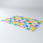 Colorful back to school checkered art pattern Rug Gallery Image 3