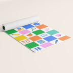 Colorful back to school checkered art pattern Yoga Mat Gallery Image 2