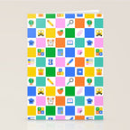 Colorful back to school checkered art pattern Stationery Card Gallery Image 2