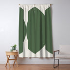 Bold Geometric Shapes Maximalism XIII Green Window Curtain Gallery Image 5