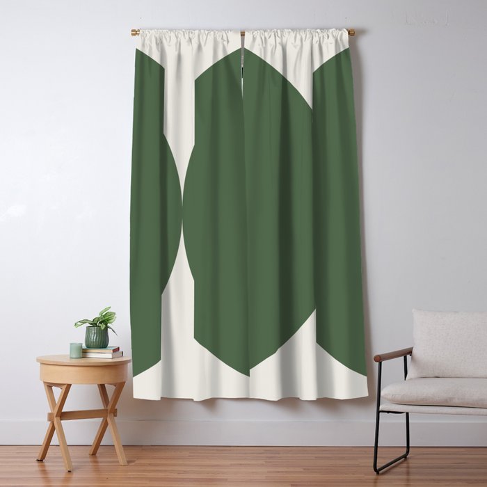 Bold Geometric Shapes Maximalism XIII Green Window Curtain Gallery Image 1