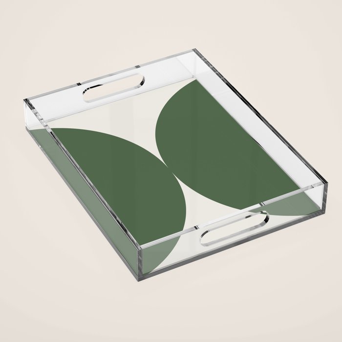 Bold Geometric Shapes Maximalism XIII Green Acrylic Tray Gallery Image 1