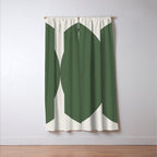 Bold Geometric Shapes Maximalism XIII Green Window Curtain Gallery Image 3
