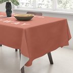 Inspirational Bravery Quote in Terra Cotta Tablecloth Gallery Image 3