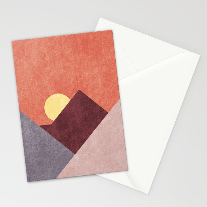 LANDSHAPES / Mountains - Sunset Stationery Card Gallery Image 2