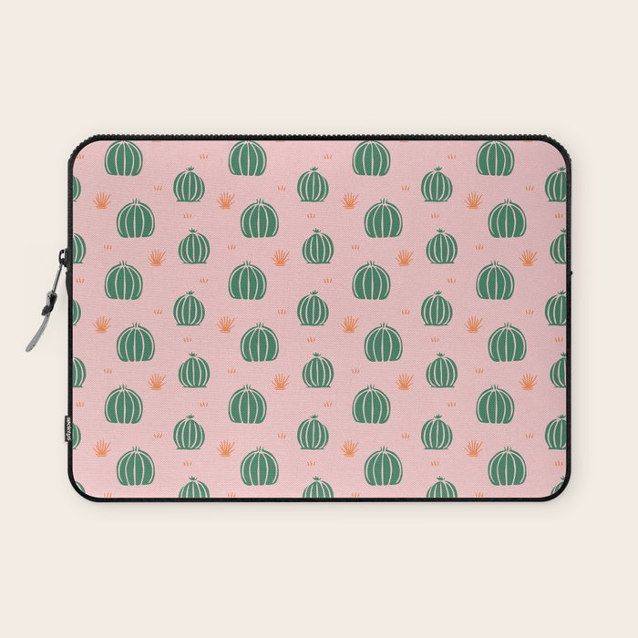 Vintage succulent cactus plant pattern Laptop Sleeve Gallery Image 1