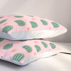 Vintage succulent cactus plant pattern Pillow Sham Gallery Image 3