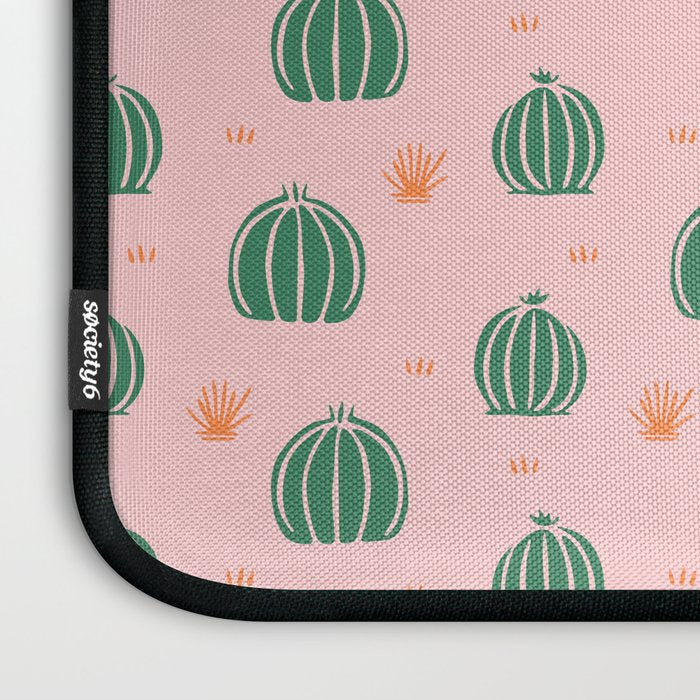 Vintage succulent cactus plant pattern Laptop Sleeve Gallery Image 3