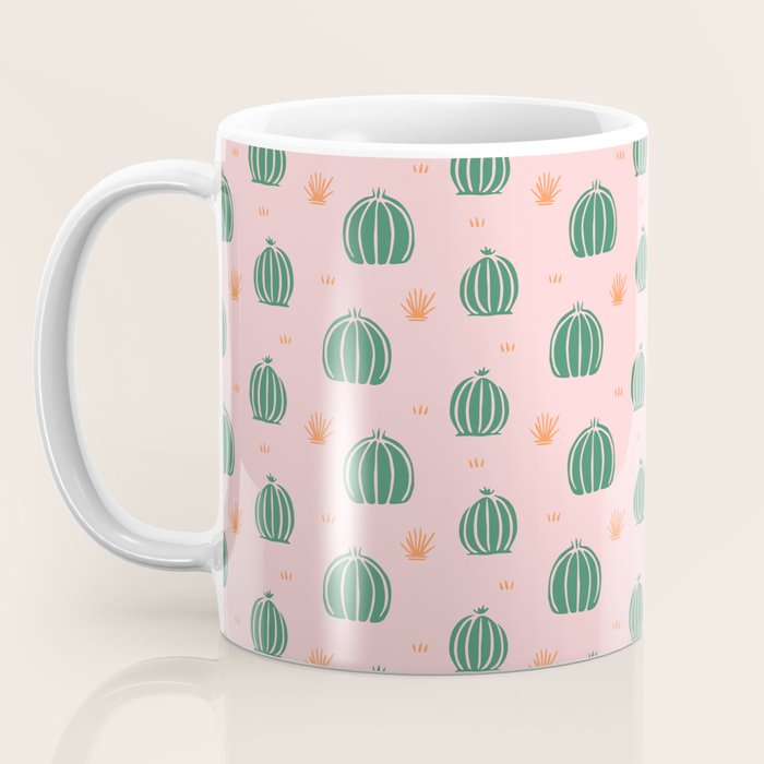 Vintage succulent cactus plant pattern Coffee Mug Gallery Image 3