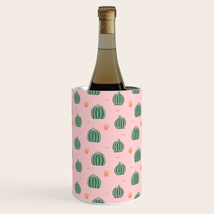 Vintage succulent cactus plant pattern Wine Chiller Gallery Image 2