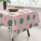 Vintage succulent cactus plant pattern Tablecloth Gallery Image 3