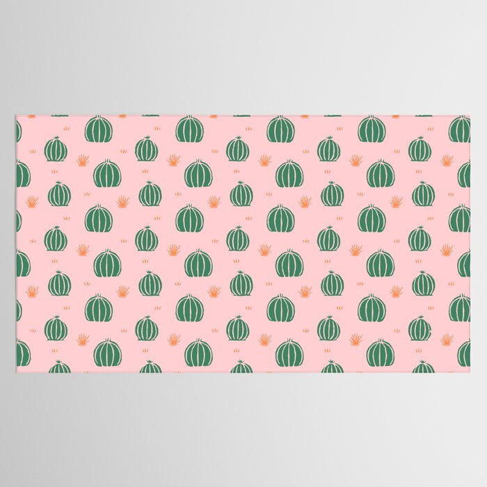 Vintage succulent cactus plant pattern Tablecloth Gallery Image 2