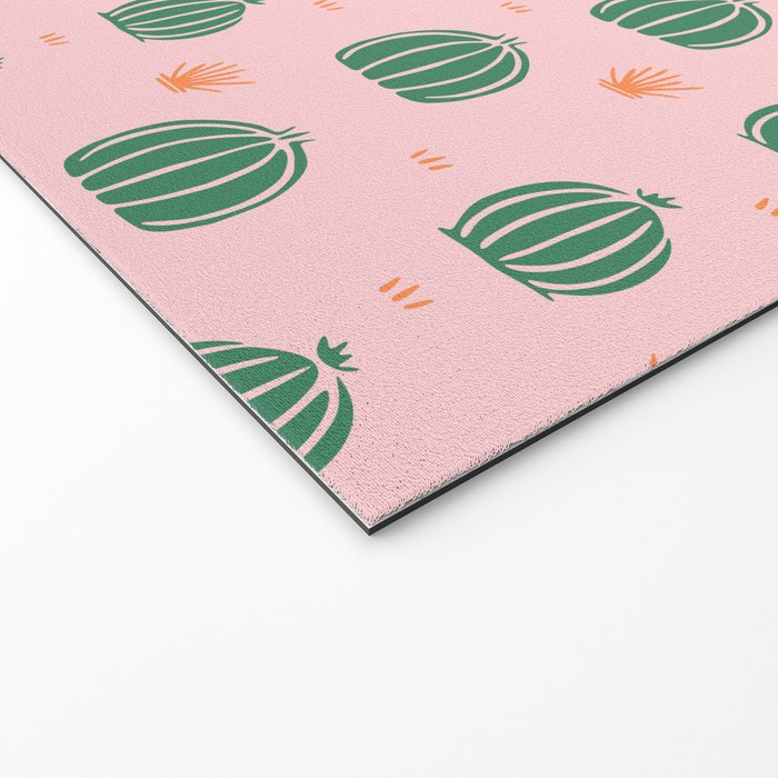 Vintage succulent cactus plant pattern Welcome Mat Gallery Image 2