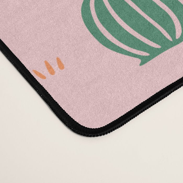 Vintage succulent cactus plant pattern Desk Mat Gallery Image 4