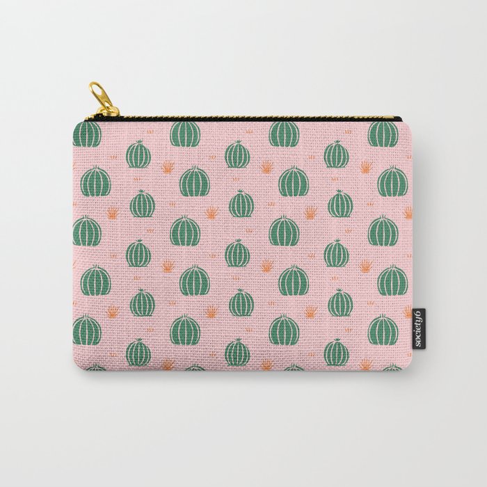Vintage succulent cactus plant pattern Carry All Pouch Gallery Image 1