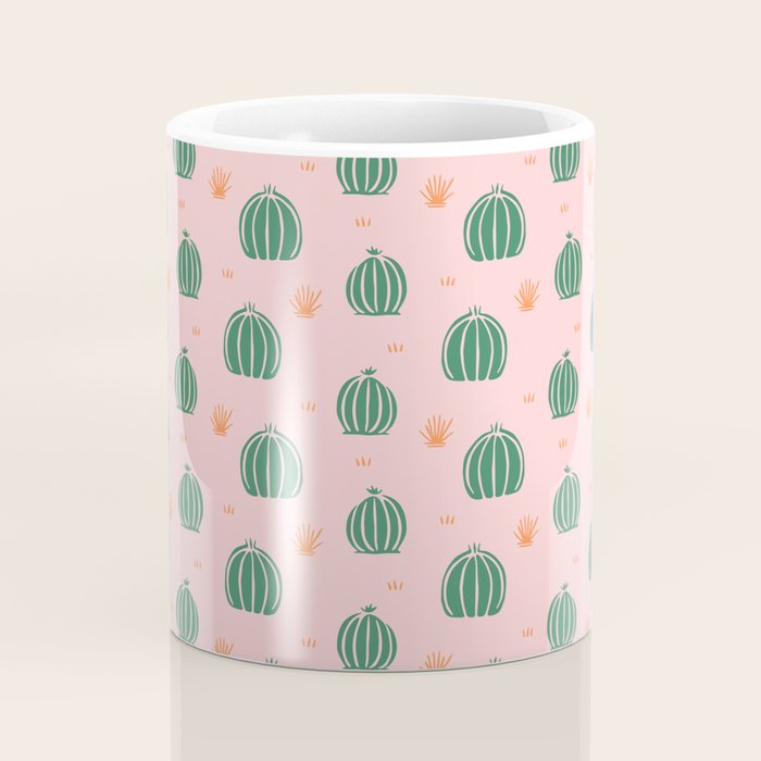 Vintage succulent cactus plant pattern Coffee Mug Gallery Image 4