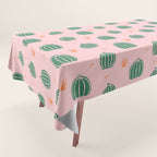Vintage succulent cactus plant pattern Tablecloth Gallery Image 1