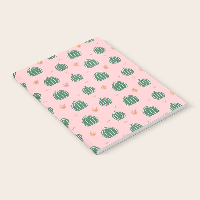 Vintage succulent cactus plant pattern Notebook Gallery Image 1