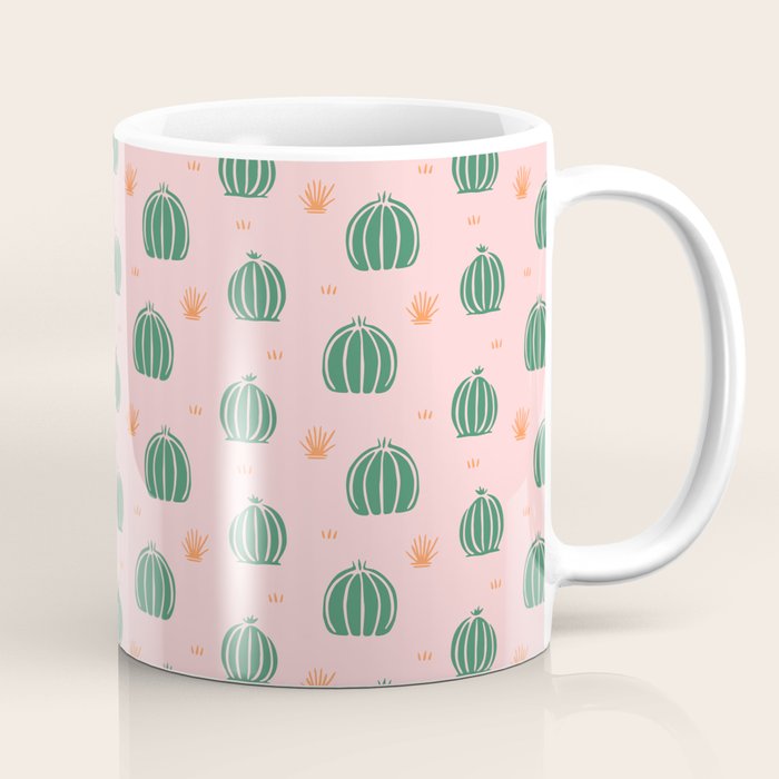 Vintage succulent cactus plant pattern Coffee Mug Gallery Image 1