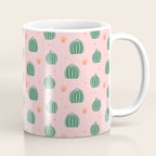 Vintage succulent cactus plant pattern Coffee Mug Gallery Image 1