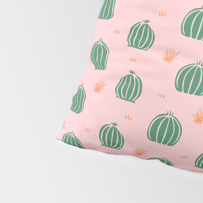 Vintage succulent cactus plant pattern Pillow Sham Gallery Image 4