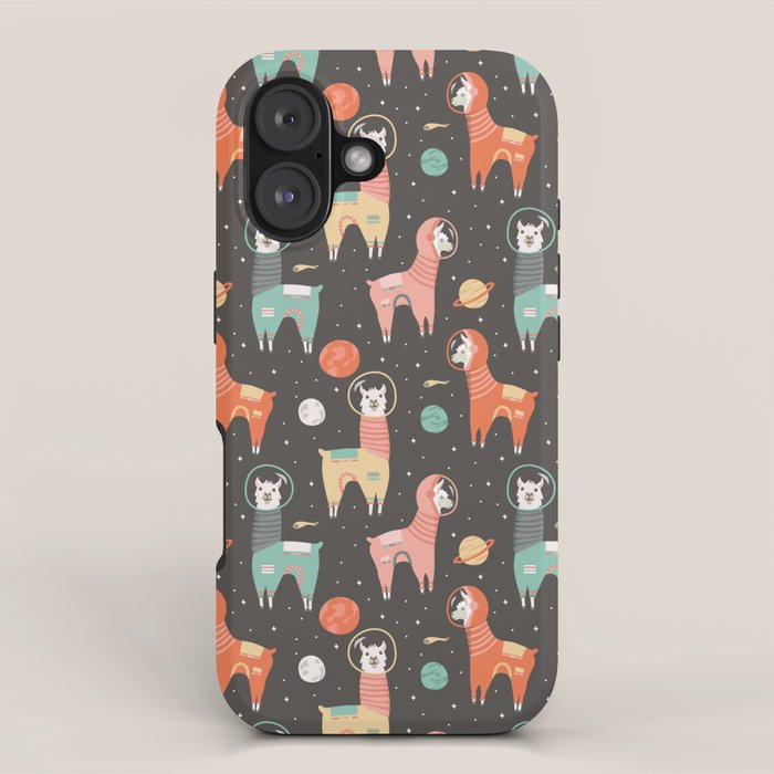 Astronaut Llamas in Space iPhone Case Gallery Image 1