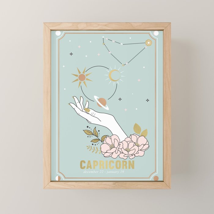 Capricorn Zodiac Series Mini Art Print Gallery Image 1