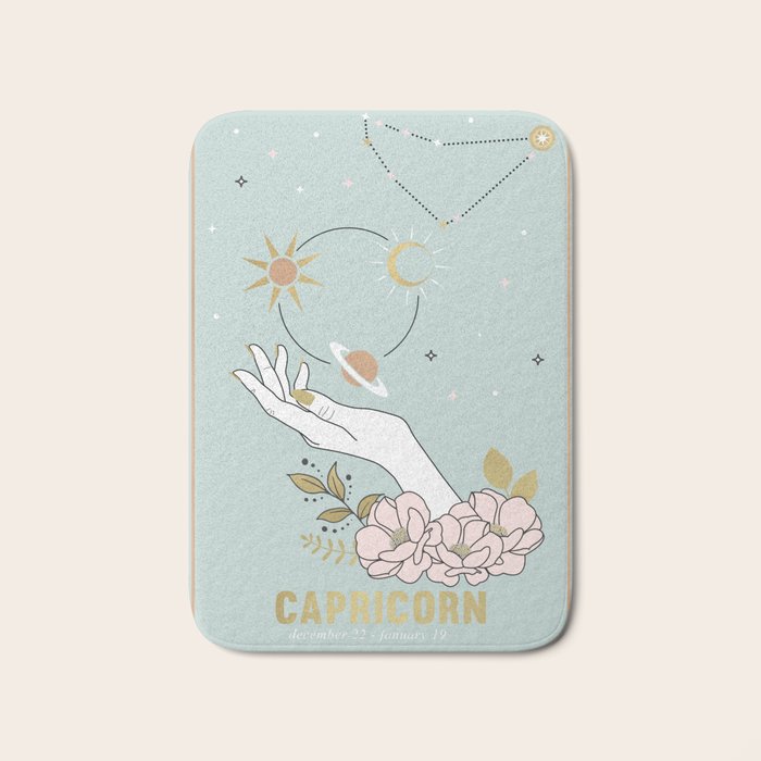 Capricorn Zodiac Series Bath Mat Gallery Image 1