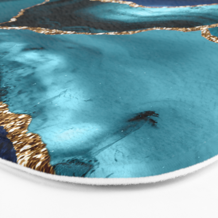 Ocean Blue Mermaid Marble Bath Mat Gallery Image 3