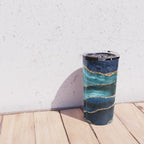 Ocean Blue Mermaid Marble Travel Mug Gallery Image 4