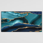 Ocean Blue Mermaid Marble Desk Mat Gallery Image 3