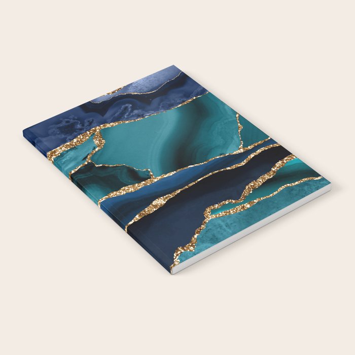 Ocean Blue Mermaid Marble Notebook Gallery Image 2