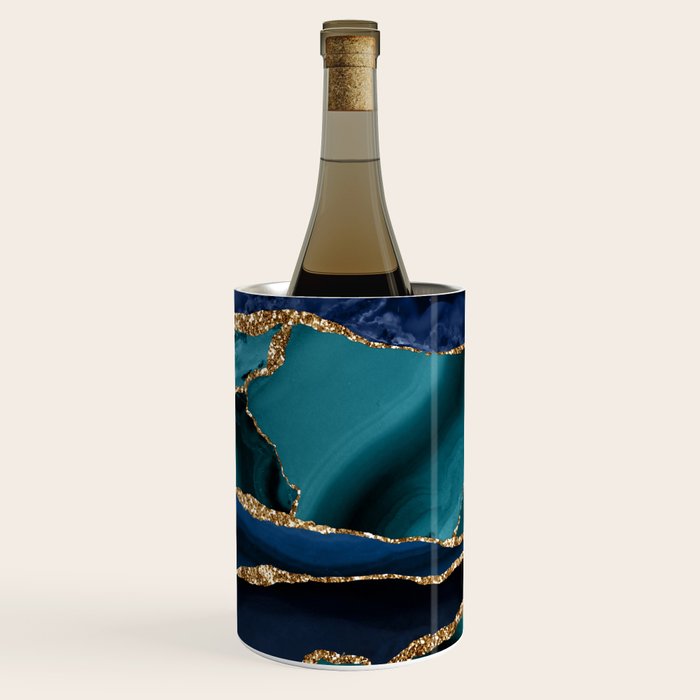 Ocean Blue Mermaid Marble Wine Chiller Gallery Image 3