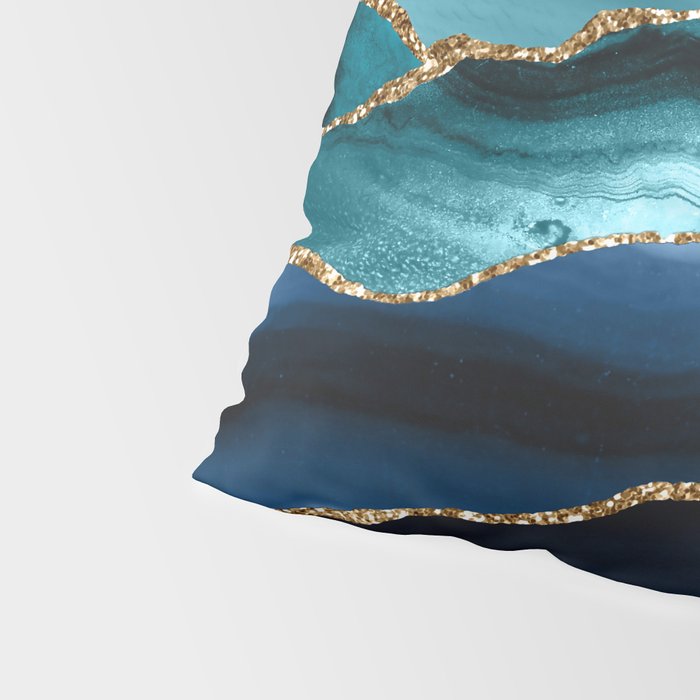 Ocean Blue Mermaid Marble Pillow Sham Gallery Image 4