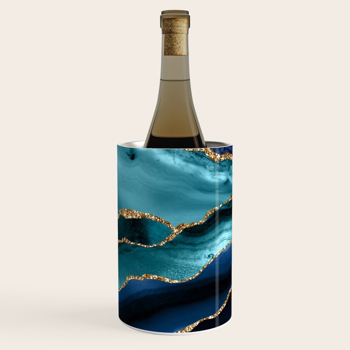 Ocean Blue Mermaid Marble Wine Chiller Gallery Image 2