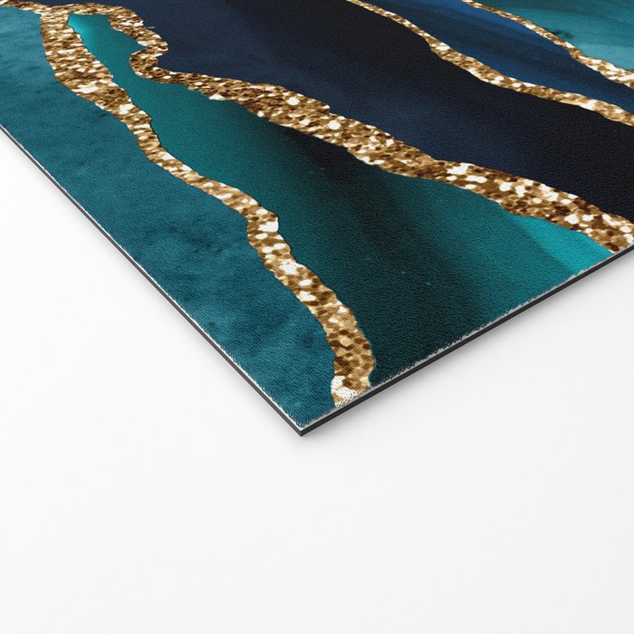 Ocean Blue Mermaid Marble Welcome Mat Gallery Image 2