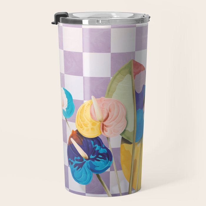 Modern artistic flowery tropical II Travel Mug Gallery Image 3